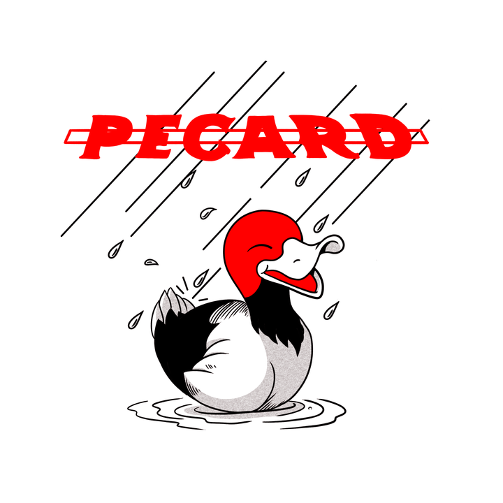 Pecard Leather Care Cute Duck Sticker by designed by @AlexMDC 